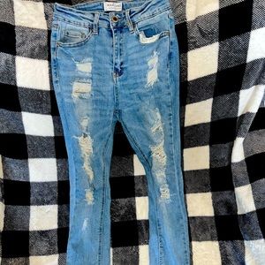 High rise skinny jeans!